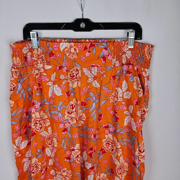 Lascana Floral Print Pants Size 14  Relaxed Soft Boho Pants, Elastic Waist Cuffs - Picture 4 of 11